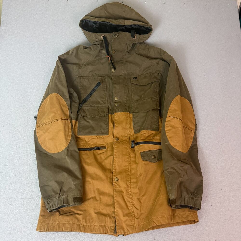 Analog Burton PLA Snowboard Jacket Men’s L Brown Tan Photo Lined Hooded